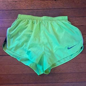 Nike Dri-fit Neon Running Shorts with flap